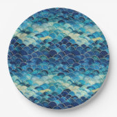 Ocean Blue Mermaid Pappteller (Vorderseite)