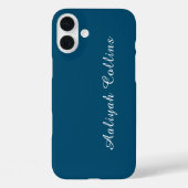 Ocean Blue Minimalistisch Beruflich Case-Mate iPhone Hülle (Rückseite)