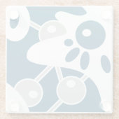 Ocean Blue Modern Doodle 1 Glasuntersetzer (Rückseite)
