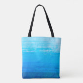 Ocean Blue Ombre Gradient Name oder Zitat Tasche (Rückseite)
