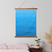 Ocean Blue Ombre Wandteppich Mit Holzrahmen (Schlafzimmer)