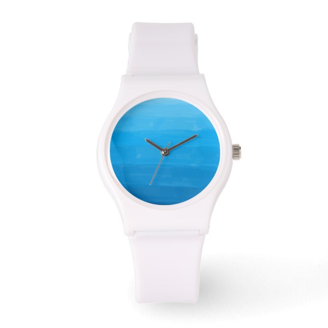 Ocean Blue Ombre Wrist Watch Armbanduhr (Vorderseite)