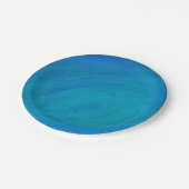 Ocean Blue Pappteller (Schrägansicht)