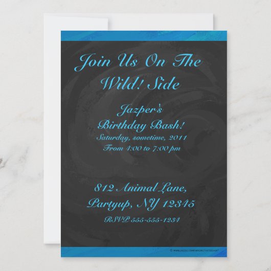 Ocean Blue Party Einladung (Rückseite)