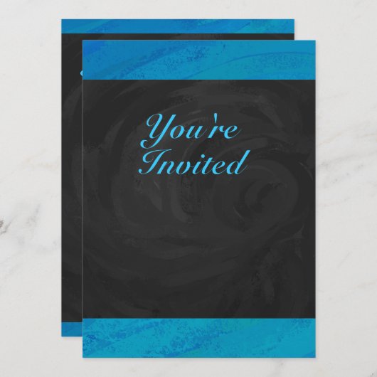 Ocean Blue Party Einladung (Vorne/Hinten)