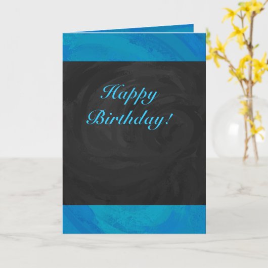 Ocean Blue Party Karte (Gelbe Blume)