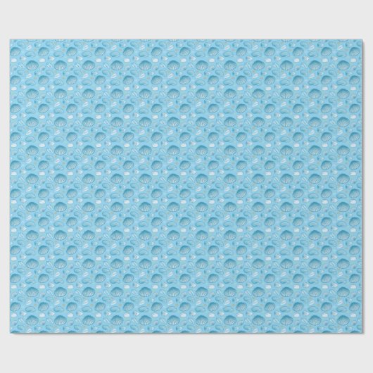 Ocean Blue Pattern Geschenkpapier (Flach)