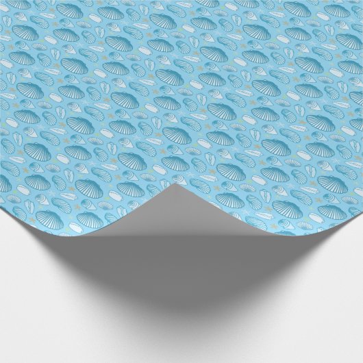Ocean Blue Pattern Geschenkpapier (Ecke)