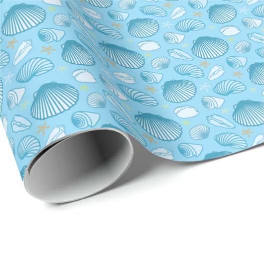 Ocean Blue Pattern Geschenkpapier (Rolleneckpunkt)