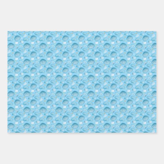 Ocean Blue Pattern Geschenkpapier Set (Vorderseite 3)
