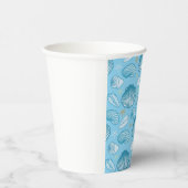 Ocean Blue Pattern Pappbecher (Rechts)