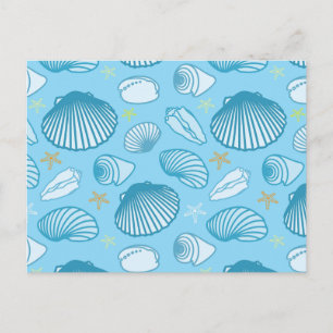 Ocean Blue Pattern Postkarte