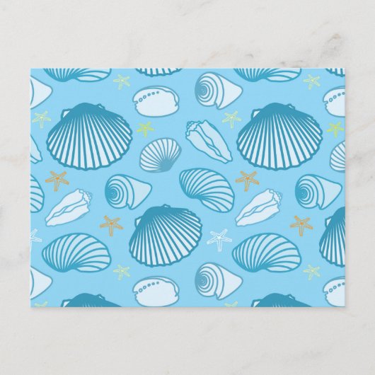 Ocean Blue Pattern Postkarte (Vorderseite)