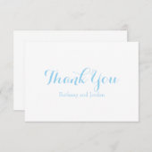 Ocean Blue Personalisiert Dankeschön Einladung (Vorne/Hinten)