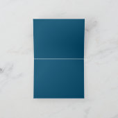Ocean Blue, Regal Blue geklappt Danke Karte (Innenseite)