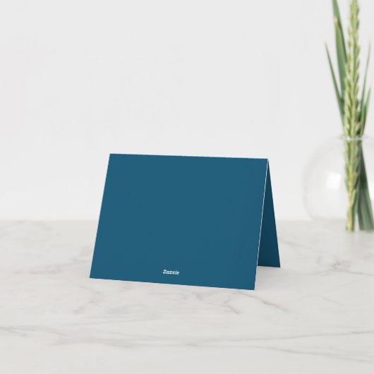 Ocean Blue, Regal Blue geklappt Danke Karte (Rückseite)