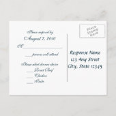 Ocean Blue/ Response Card Einladungspostkarte (Rückseite)