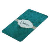 Ocean Blue Retro Abstrakte Namplate Magnet (Linke Seite)