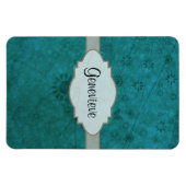Ocean Blue Retro Abstrakte Namplate Magnet (Horizontal)