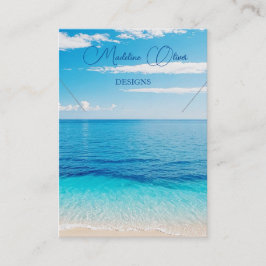 Ocean Blue Scene Necklace Display Visitenkarte