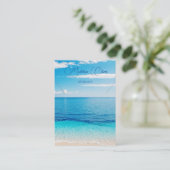 Ocean Blue Scene Necklace Display Visitenkarte (Stehend Vorderseite)