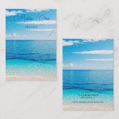 Ocean Blue Scene Necklace Display Visitenkarte (Vorne/Hinten)