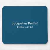 Ocean Blue Schlicht Elegante Moderner Minimalistis Mousepad (Vorne)