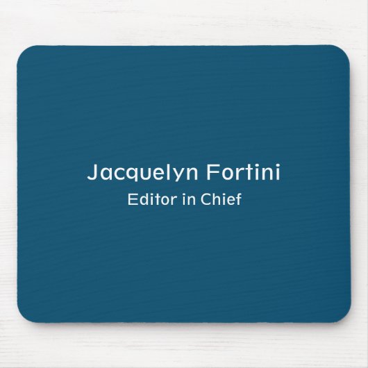 Ocean Blue Schlicht Elegante Moderner Minimalistis Mousepad (Vorne)