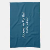 Ocean Blue Schlicht Elegante Modernes Minimalistis Geschirrtuch (Vertikal)