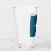 Ocean Blue Schlicht Elegante Modernes Minimalistis Glas (Rechts)