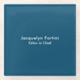 Ocean Blue Schlicht Elegante Modernes Minimalistis Glasuntersetzer