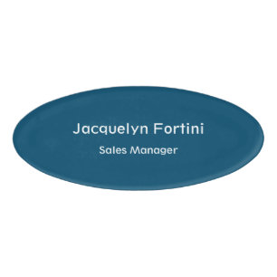 Ocean Blue Schlicht Elegante Modernes Minimalistis Namenschild