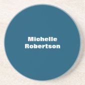 Ocean Blue Schlicht Minimalistischer Name hinzufüg Getränkeuntersetzer (Vorne)
