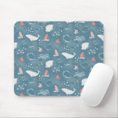 Ocean Blue Sea Pattern Mousepad (Mit Mouse)
