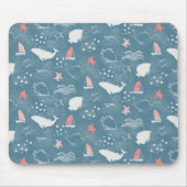 Ocean Blue Sea Pattern Mousepad (Vorne)