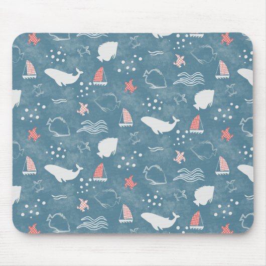 Ocean Blue Sea Pattern Mousepad (Vorne)