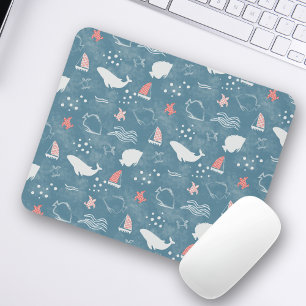 Ocean Blue Sea Pattern Mousepad