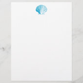 Ocean Blue Seashell Letterhead (Vorderseite)