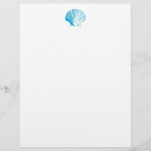 Ocean Blue Seashell Letterhead (Vorderseite)