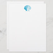 Ocean Blue Seashell Letterhead (Vorne/Hinten)