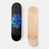 Ocean Blue Skull Skateboard (Vorderseite)