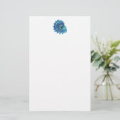 Ocean Blue Spiral Sea Muschel Stationery Briefpapier (Stehend Vorderseite)