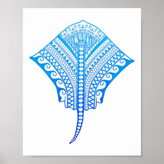 Ocean_blue_sting_ray Poster (Vorne)