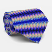 Ocean Blue Striping Neck Tie Krawatte (Gerollt)