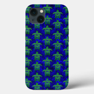 Ocean Blue Tribal Green Sea Turtles Case-Mate iPhone Hülle
