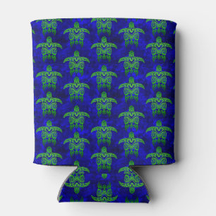 Ocean Blue Tribal Green Sea Turtles Dosenkühler