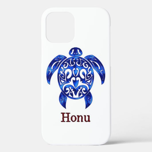 Ocean Blue Tribal Hawaiian Sea Turtle Case-Mate iPhone Hülle (Rückseite)