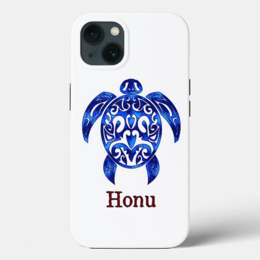 Ocean Blue Tribal Hawaiian Sea Turtle Case-Mate iPhone Hülle (Rückseite)