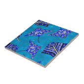 Ocean Blue Tribal Stingrays Fliese (Seite)