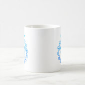 Ocean Blue Tribal Turtle Aruba Kaffeetasse (Mittel)